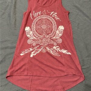 Women's Red Sleeveless Top with Dreamcatcher Design